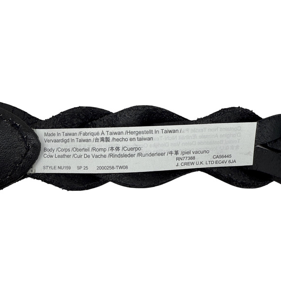 MADEWELL Braided Belt in True Black XXS-S - Picture 11 of 12